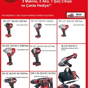 .FLEX 3'LÜ SET (Dilediğiniz 3 Makine + 3 Pil ve Şarj Cihazı )Çanta Hediyeli