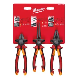 MİLWAUKEE 3 Parça VDE Pense Seti