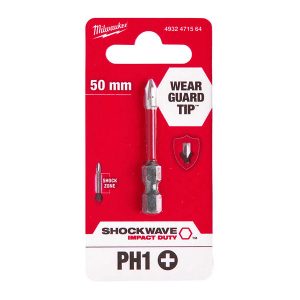 MİLWAUKEE 50 mm PH1 Shockwave Bits Uç  4932471564